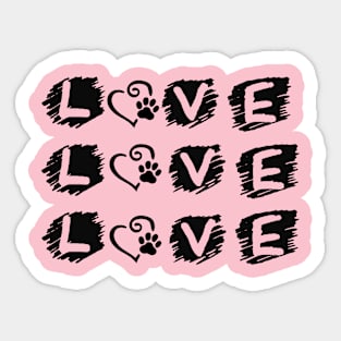 Love is a Paw Friend Sticker